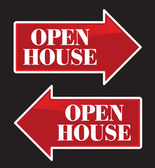 Open House Real Estate Arrow Sign