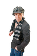 Stylish young man with cigarette