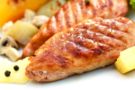 Putenbrust-gegrillt, mit Gem&uuml;se