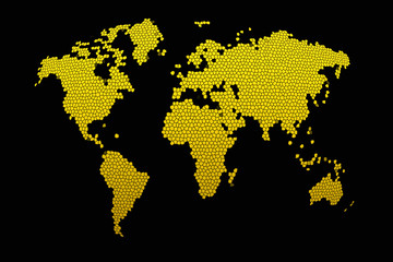 Fototapeta na wymiar Mosaic World Map