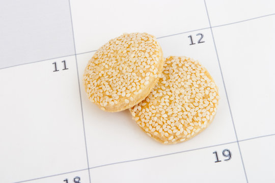 cookies on calendar