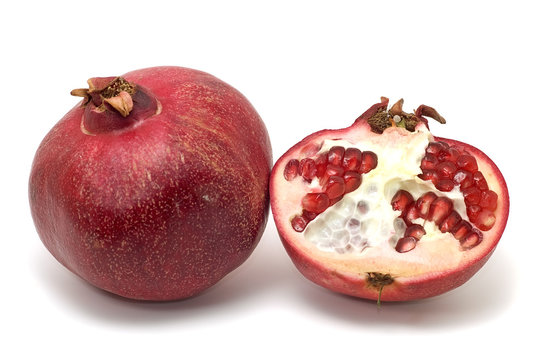 Pomegranate Isolated On White