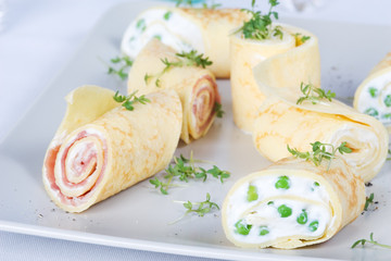 Verschiedene Crepes