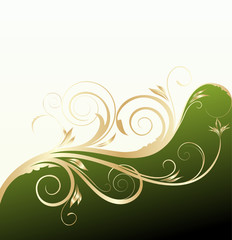 golden floral background