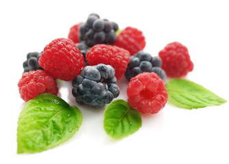 blacberry,raspberry,isolated