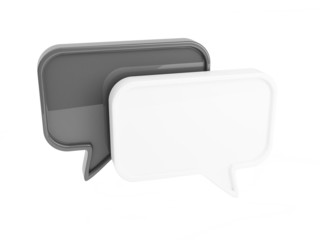 Fototapeta premium Two Chat Boxes (Black and White)