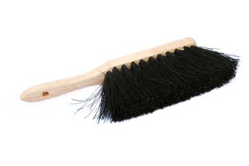 Small household cleaning brush isolated on white