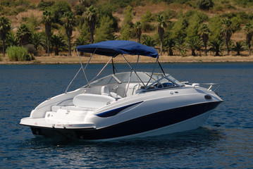 Fototapeta premium luxury motor boat