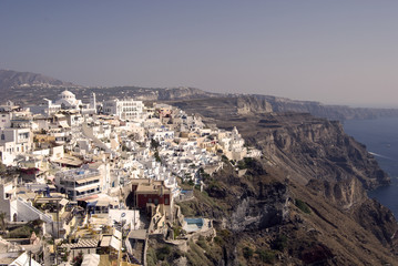 Naklejka premium Fira, Santorini, Grecia