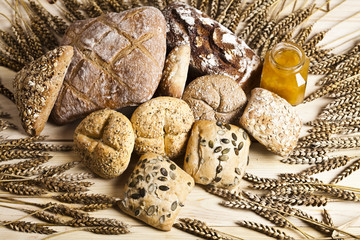 Bread products photographed