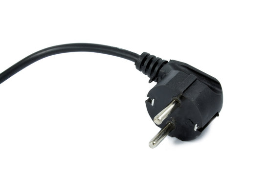 Isolated Black Power Cable