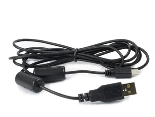 Isolated Black USB Cable