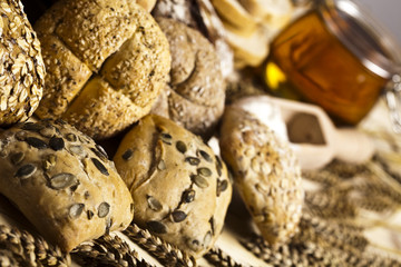 Loaf of bread over background