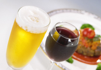 ビールとワイン