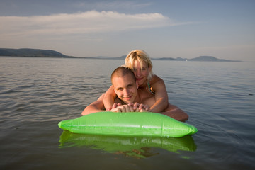 beautiful couple in holiday