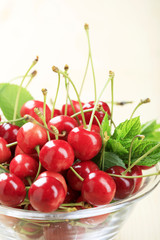 Bowl of fresh cherries