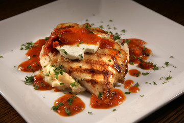 White Fish and Shrimp with Goat Cheese