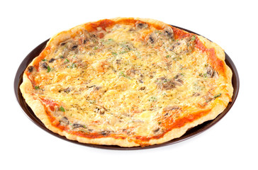 Pizza with different kind of cheeses