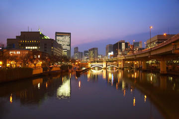 Fototapeta na wymiar Osaka Nakanoshima night view