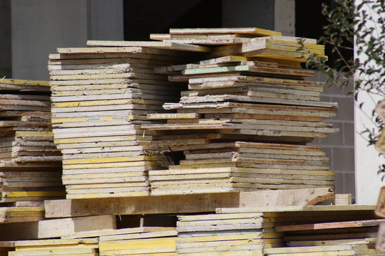 Tableros de encofrar.
