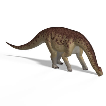 giant dinosaur camasaurus With Clipping Path over white