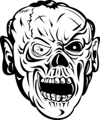 Zombie skull face