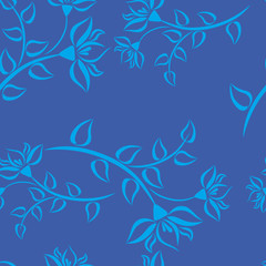 Fototapeta na wymiar blue vegetable pattern