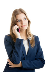 Business woman using a cell phone