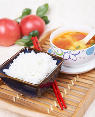 rice and vegetable soup