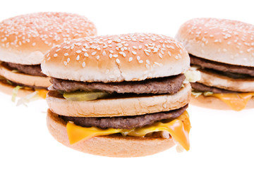 hamburger isolated on white background