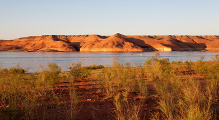 Lake Powell Rocks at Sunset