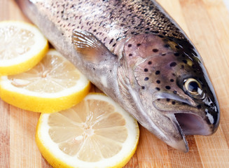 Trout fish lemon