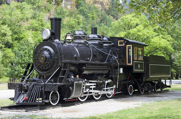 Fototapeta na wymiar Old Locomotive In Washington State