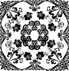 flower in square design