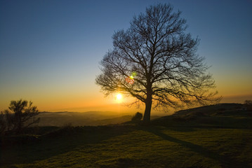 tramonto sul monte