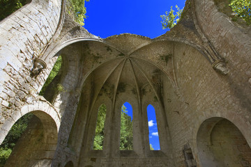 france; normandie; radepont : abbaye de fontaine gu&eacute;rard