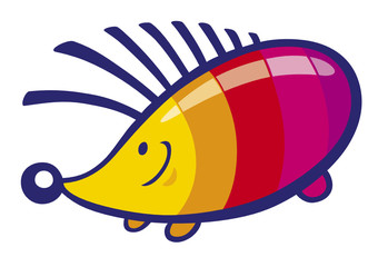 cute rainbow hedgehog