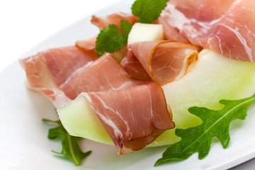 Parma schinken mit Melone
