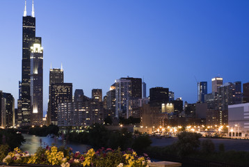Fototapeta premium Evening in Chicago