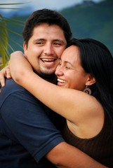 Loving Hispanic Couple