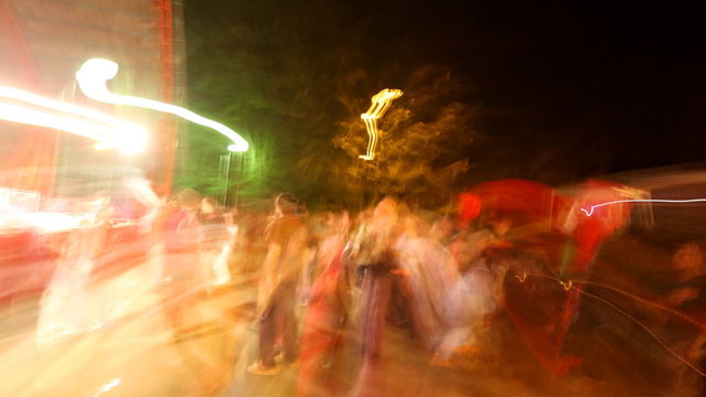 abstract dance crowd