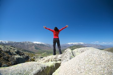 free woman at the top
