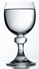 Isolated red wine glass
