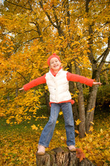 Beautiful little girl outdoors