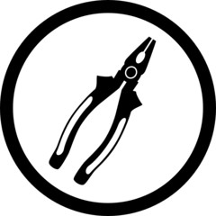 vector icon of combination pliers