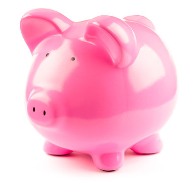Tirelire cochon rose / Concept argent finance