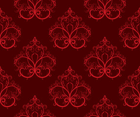 Red seamless pattern. Vector illustration