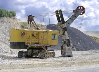 walking excavator