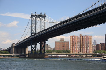 Fototapeta na wymiar Manhattan Bridge - New York City Skyline
