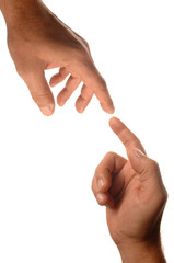 le contact des index